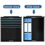 Huolewa Portable Leather File Organizer with Lids