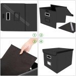 Huolewa Portable Leather File Organizer with Lids