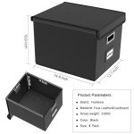 Huolewa Portable Leather File Organizer with Lids
