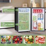 Zibbizo 3.2 Cu.Ft Mini Fridge with Freezer