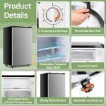 Zibbizo 3.2 Cu.Ft Mini Fridge with Freezer