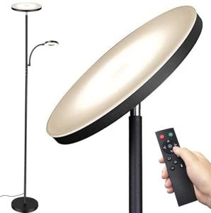 Dimmable 42W Remote-Controlled LED Floor Lamp