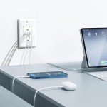 Amico 6.0A USB 3-Port Wall Outlet - White