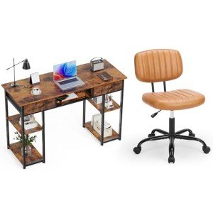 COZIFURNI 48-Inch Desk and Chair Set for Home