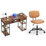 COZIFURNI 48-Inch Desk and Chair Set for Home