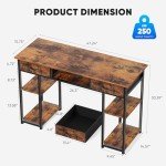 COZIFURNI 48-Inch Desk and Chair Set for Home