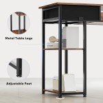 COZIFURNI 48-Inch Desk and Chair Set for Home