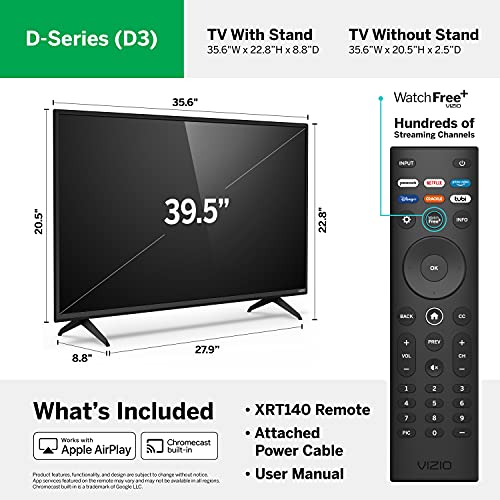 Smart TV with AirPlay & Chromecast, Alexa Compatible