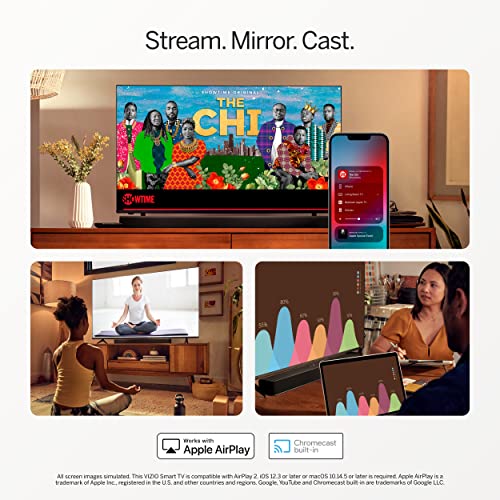 Smart TV with AirPlay & Chromecast, Alexa Compatible