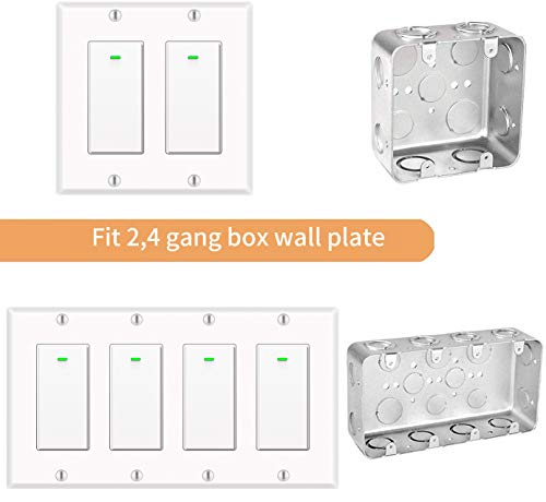 WiFi Alexa Compatible Smart Light Switches (2Pack)