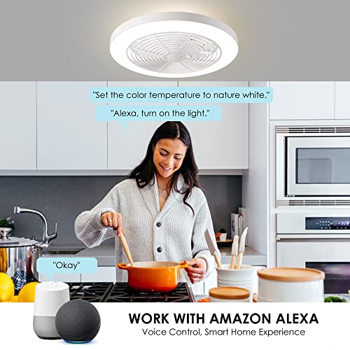 Smart Bladeless Ceiling Fan with Alexa Control