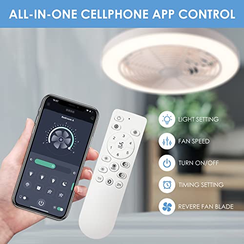 Smart Bladeless Ceiling Fan with Alexa Control