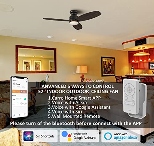 52" Smart Ceiling Fan with Lights & App Control
