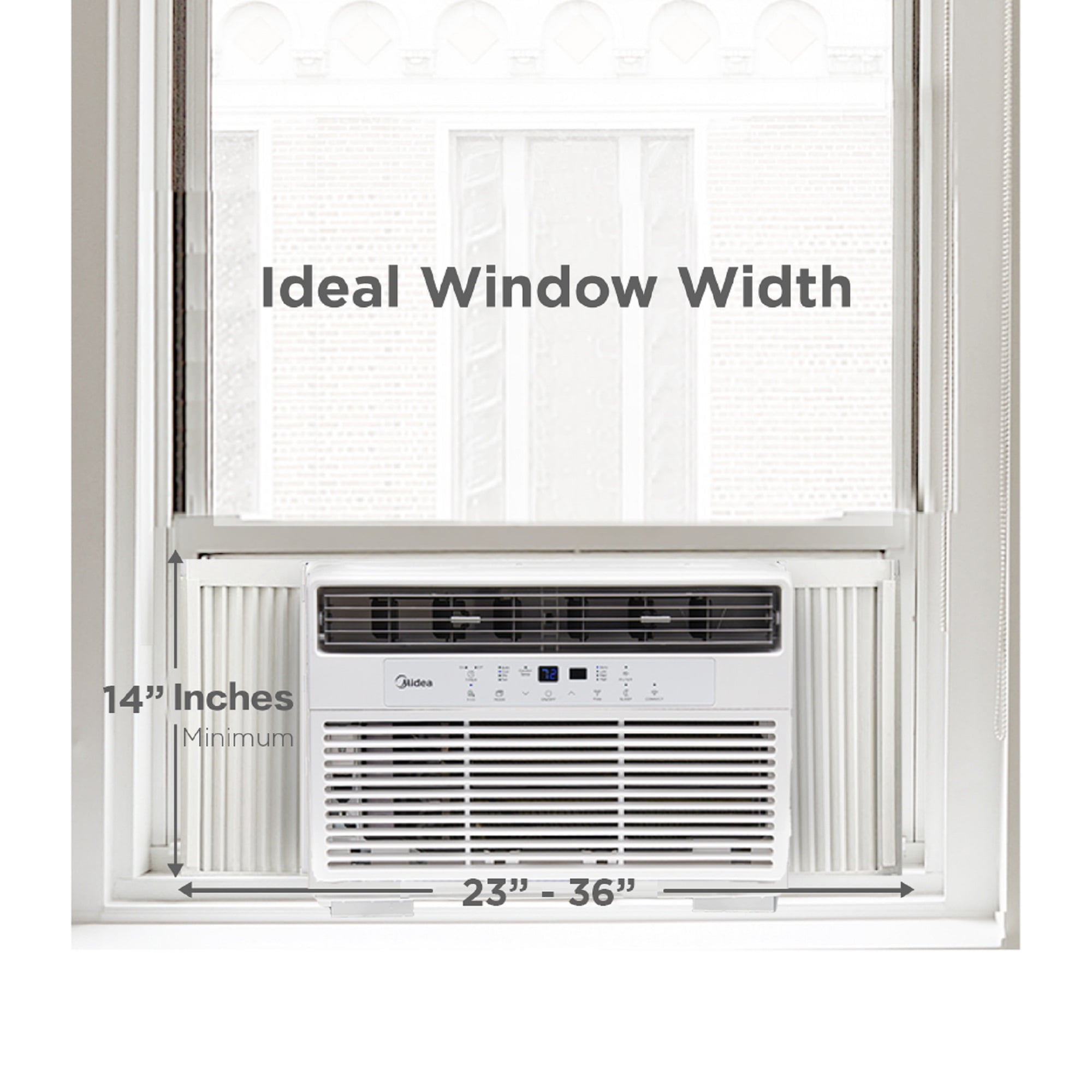 Midea Smart Window AC with Remote - 8K BTU