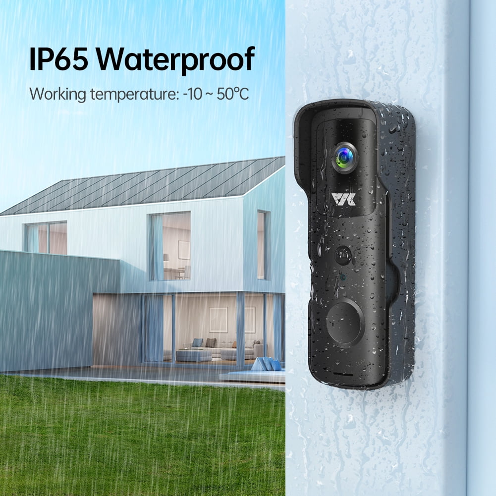 Wireless Video Doorbell with 1080P Camera & Chime