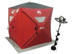 Nordic Legend Ice Auger with Two-Man Shelter Combo