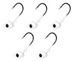 Tungsten Swimbait Jig Heads with Realistic Eyes - 5-Pack