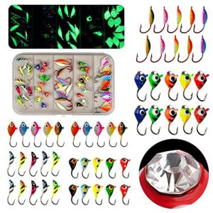 THKFISH Ice Fishing Jigs Kit for Walleye