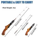 Portable Lightweight Ice Fishing Rod for Walleye