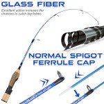 Sougayilang Portable Ice Fishing Rod - 26" Light