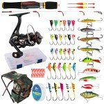 Dr.Fish 40-Piece Ice Fishing Rod and Reel Set