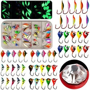 THKFISH Ice Fishing Jigs Kit for Walleye