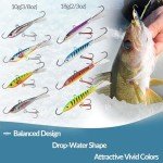 THKFISH Ice Fishing Jigs Kit for Walleye 8PCS
