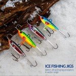 THKFISH Ice Fishing Jigs Kit for Walleye 8PCS