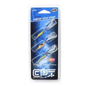 Clam Panfish Leech Flutter Spoon Kit, 1/32oz
