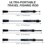 Goture 7FT Portable Travel Spinning Fishing Rod