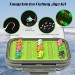 TG-DZURI Tungsten Ice Fishing Jigs Kit - 27 Pcs