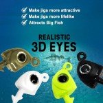 Tungsten Swimbait Jig Heads with Realistic Eyes - 5-Pack