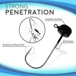 Tungsten Mushroom Ned Rig Jig Heads - 5-Pack
