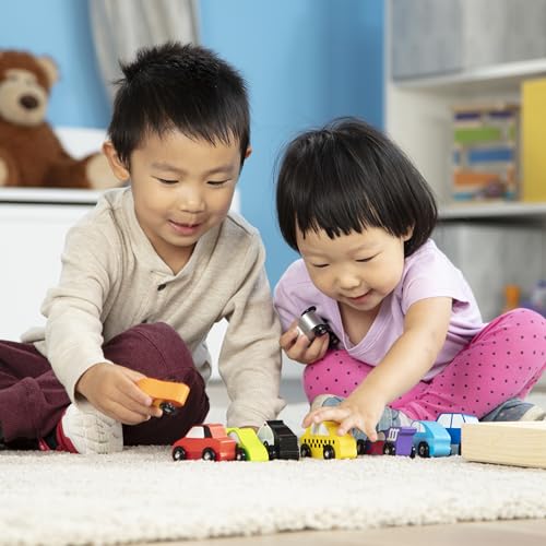 Melissa & Doug Wooden Car Playset for Kids