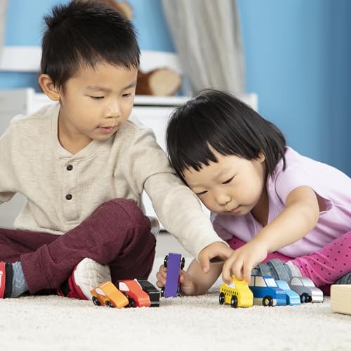 Melissa & Doug Wooden Car Playset for Kids