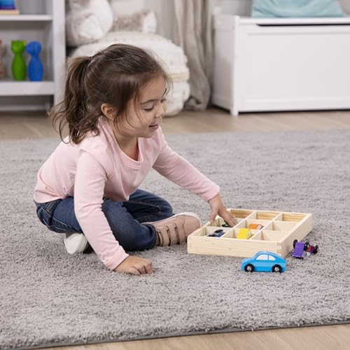 Melissa & Doug Wooden Car Playset for Kids