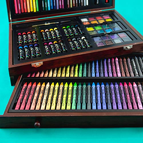 142 Pc Art Set with Wood Carrying Case