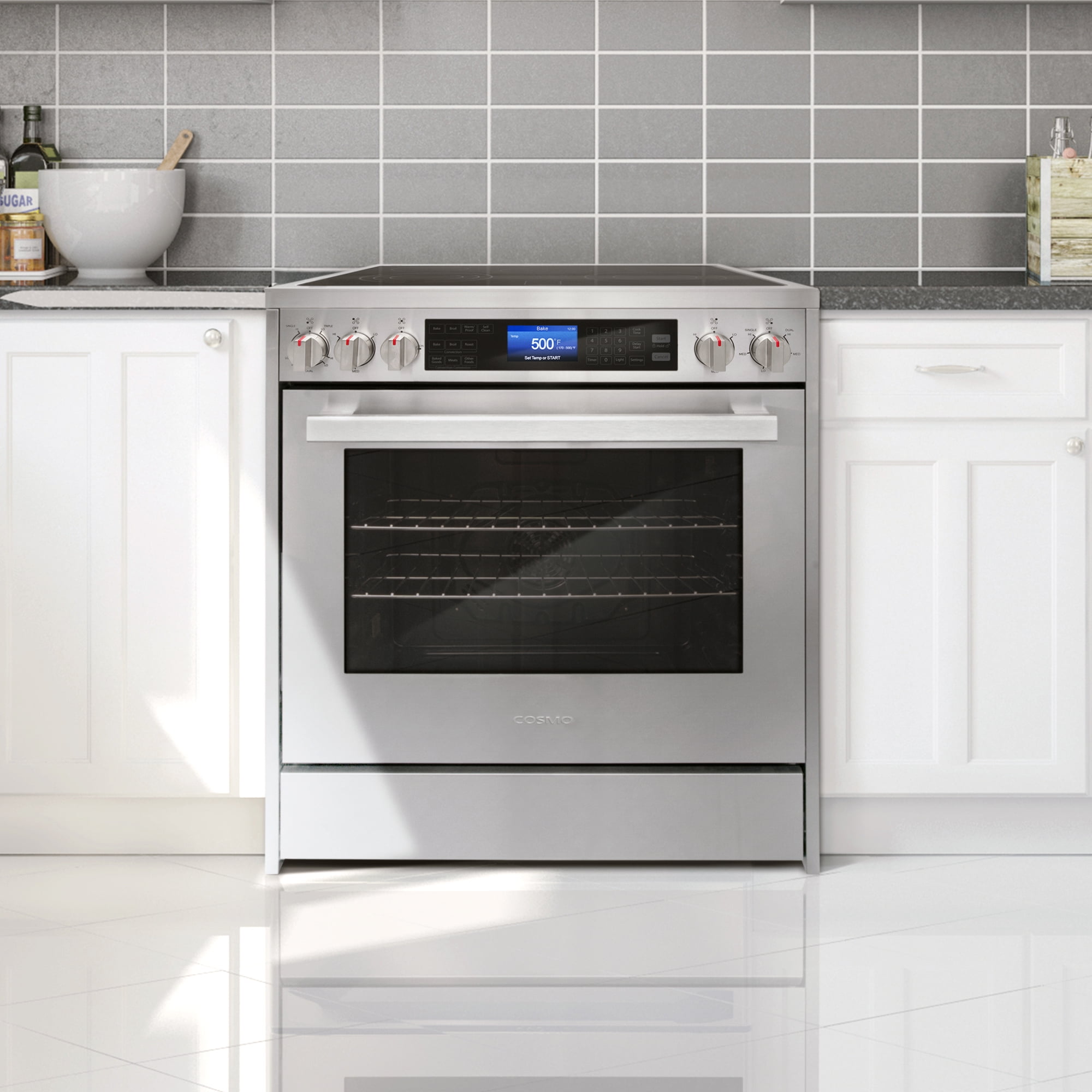 Cosmo 30-Inch Electric Range with Air Fryer