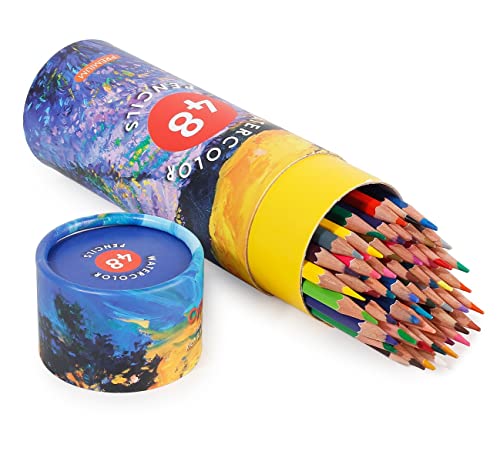 48 Professional Watercolor Pencils for Coloring Fun