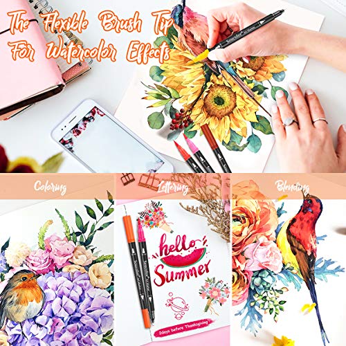 Soucolor Dual Tip Art Markers - 34 Colors