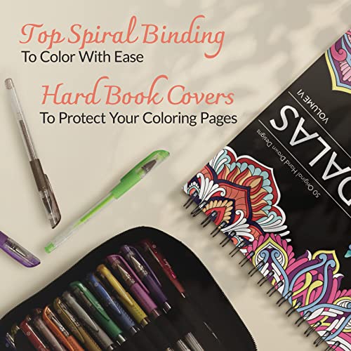 ColorIt Mandalas Coloring Book: 50 Designs, Spiral Bound