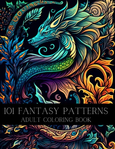 Whimsical Fantasy Patterns Adult Coloring Book
