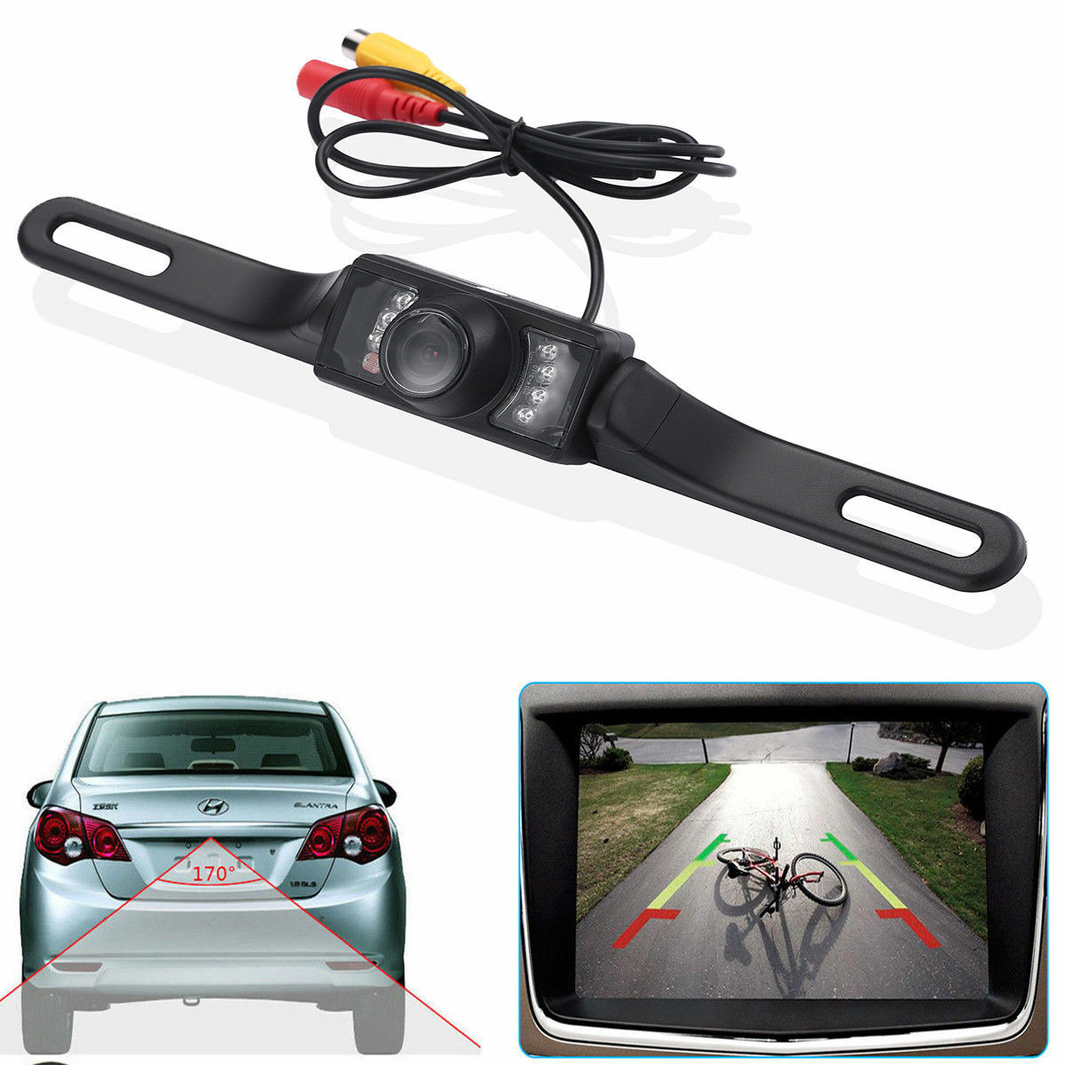 HD Rear View Camera with Night Vision and LED