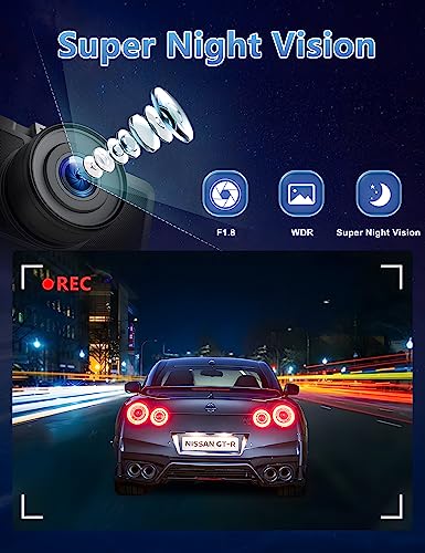Otovoda 2.5K+1080P Dash Cam with Rear Camera