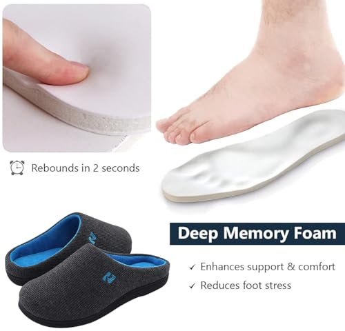 RockDove Men’s Two-Tone Memory Foam Slippers