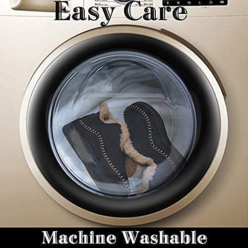 Men's Fleece Lined Moccasin Slippers - Black