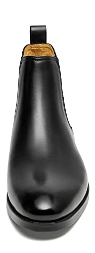 Men's Black Leather Lace-up Chelsea Chukka Boots