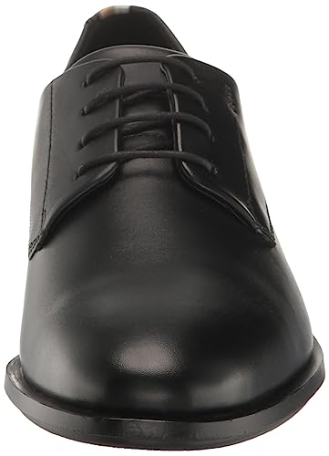 BOSS Men's Black Leather Derby Dress Shoe Oxford