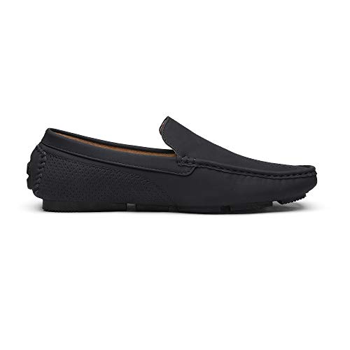 Bruno Marc Black Penny Loafers Moccasins for Men