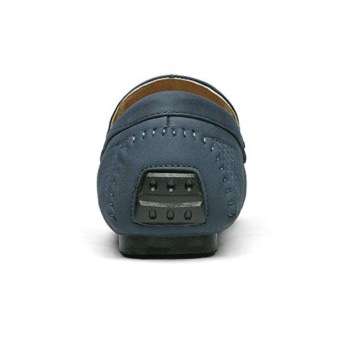 Navy Bruno Marc Men's Penny Loafers, Size 11